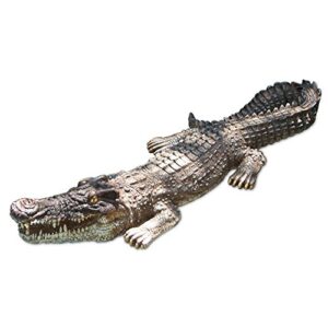 poolmaster 30-inch floating crocodile decoy for pool, pond, garden and patio, body , brown , medium