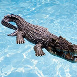 Poolmaster 30-Inch Floating Crocodile Decoy for Pool, Pond, Garden and Patio, Body , Brown , Medium