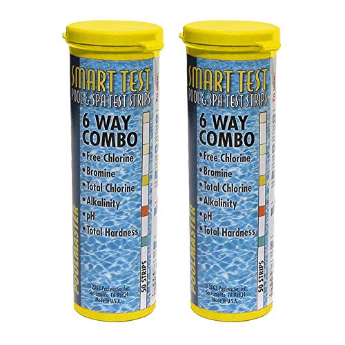 Poolmaster 22212-02 Smart 6-Way Combo Swimming Pool Test Strips, 2-Pack