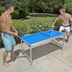 Poolmaster 72724 Outdoor Jr. Table Tennis Game, Blue