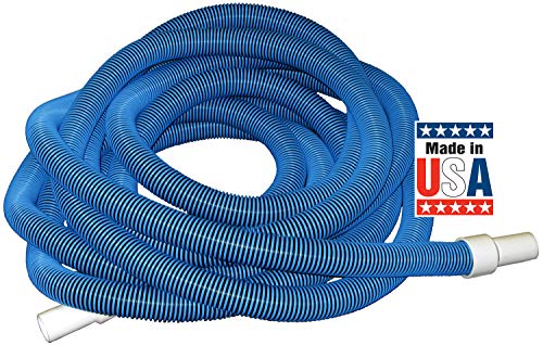 Poolmaster 33430 Heavy Duty In-Ground Pool Vacuum Hose with Swivel Cuff, 1-1/2-Inch by 30-Feet,Neutral & Swimline Weighted Flex Vacuum Head, Blue