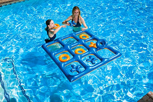 Poolmaster Tic Tac Toe Game Orange/Blue (Reversible)