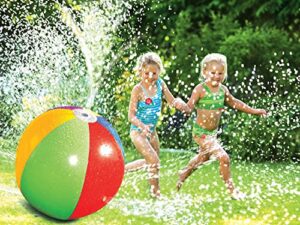 poolmaster splash and spray beach ball sprinkler water toy