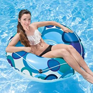 Poolmaster 48-Inch Swimming Pool Float Inner Tube, Teal Bright Circles