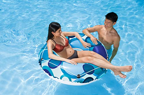 Poolmaster 48-Inch Swimming Pool Float Inner Tube, Teal Bright Circles