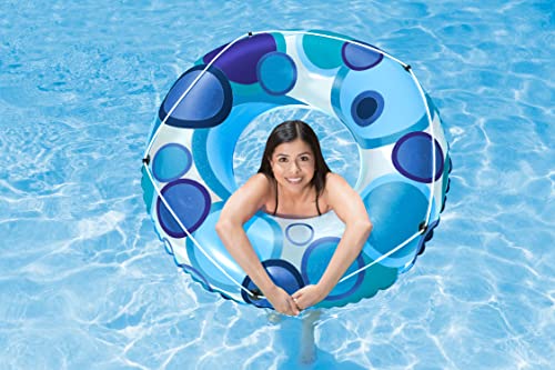 Poolmaster 48-Inch Swimming Pool Float Inner Tube, Teal Bright Circles