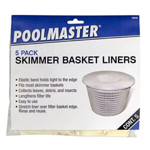 Poolmaster 16242 Swimming Skimmer Basket Liners Ground Pools, 5 Pack, White