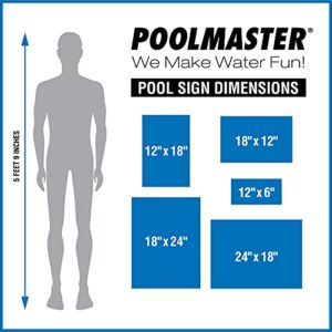 Poolmaster Sign for Residential or Commercial Swimming Pools, No Glassware