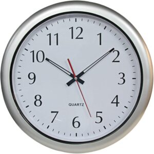poolmaster 52601 indoor or outdoor clock, silver