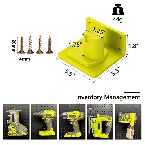 5 Packs Tool Holder Dock Mount for Ryobi 18V Drill Tools Holder, Hanger(lot of 5,Green)