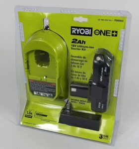 ryobi one+ 18v lithium ion 2.0ah battery and charger kit, extreme weather performance fast charging under 1 hour