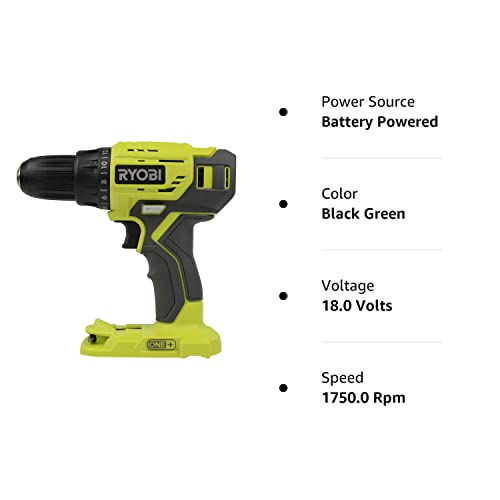 RYOBI 18-Volt Cordless 1/2 in. Drill/Driver - (Bare Tool, P215) (Renewed)