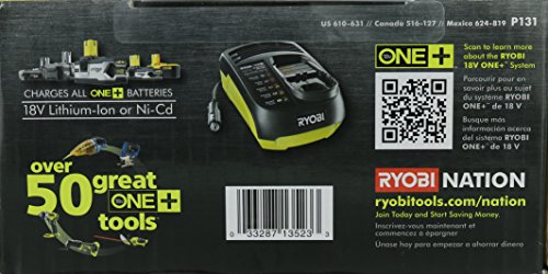 Ryobi P131 One+ Portable Dual Chemistry Lithium Ion or NiCad Vehicle Charger