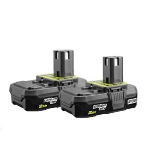 ryobi p161 (p190 2 pack ) 18 volt one+ 2.0ah compact lithium-ion battery