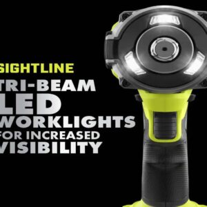 RYOBI - ONE+ HP 18V Brushless Cordless 4-Mode 1/2 in. High Torque Impact Wrench (Tool Only) - PBLIW01B