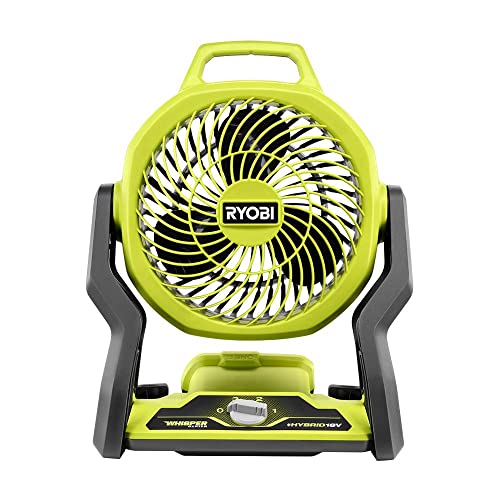 RYOBI ONE+ 18V Cordless Hybrid WHISPER SERIES 7.5 in. Fan Kit with 2.0 Ah Battery and Charger (PCL811KN) Bulk Packaged