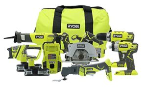 ryobi p884 18-volt one+ lithium-ion combo kit (6-tools)