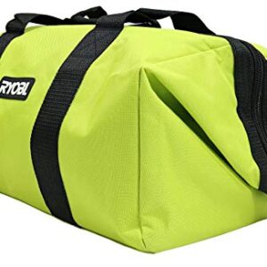 Ryobi Green Wide Mouth Collapsible Genuine OEM Contractor’s Bag w/ Full Top Single Zipper Action and Cross X Stitching