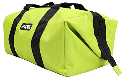 Ryobi Green Wide Mouth Collapsible Genuine OEM Contractor’s Bag w/ Full Top Single Zipper Action and Cross X Stitching