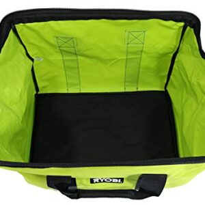 Ryobi Green Wide Mouth Collapsible Genuine OEM Contractor’s Bag w/ Full Top Single Zipper Action and Cross X Stitching