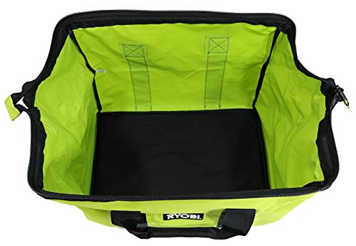 Ryobi Green Wide Mouth Collapsible Genuine OEM Contractor’s Bag w/ Full Top Single Zipper Action and Cross X Stitching