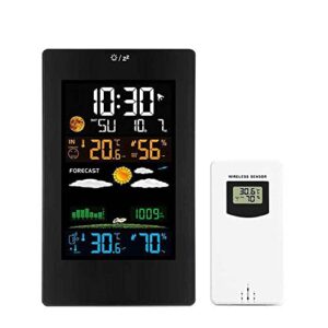 xaronf weather stations indoor outdoor weather station, home weather station with atomic clock, indoor outdoor humidity thermometer monitor digital forecast weather stations
