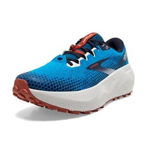 brooks men’s caldera 6 trail running shoe – peacoat/atomic blue/rooibos – 9 medium