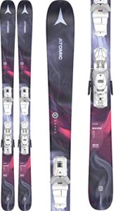 atomic maven 83 r skis w/m 10 gw bindings womens sz 157cm dark purple/red