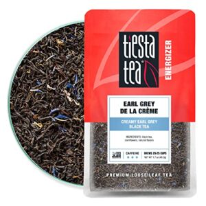 Tiesta Tea - Earl Grey de la Crème, Loose Leaf Creamy Earl Grey Black Tea, High Caffeine, Hot & Iced Tea, 1.7 oz Pouch - 25 Cups, Natural Flavored, Unsweetened, Black Tea Loose Leaf