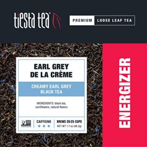 Tiesta Tea - Earl Grey de la Crème, Loose Leaf Creamy Earl Grey Black Tea, High Caffeine, Hot & Iced Tea, 1.7 oz Pouch - 25 Cups, Natural Flavored, Unsweetened, Black Tea Loose Leaf