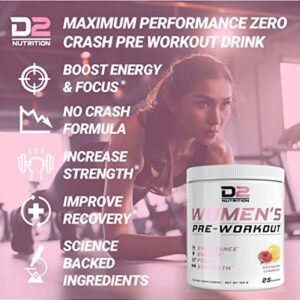 Pre Workout for Women - Raspberry Lemonade - Energy for Working Out - High Endurance - Best Pre Workout for Girls 25 Servings (Raspberry Lemonade)