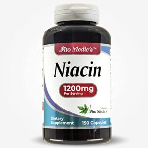 fito medic’s lab – niacin – vitamin b3 – 1200 mg per serving, 150 capsules of – vitamin b3 niacin – ultra high absorption.