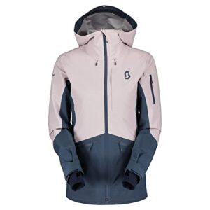 scott women’s vertic 3l snow jacket (sweet pink/metal blue, x-small) 2022/23