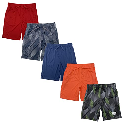 Andrew Scott Boys Active Performance & Mesh Style Basketball Sport Shorts - Multi Packs