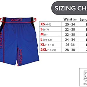 Andrew Scott Boys Active Performance & Mesh Style Basketball Sport Shorts - Multi Packs