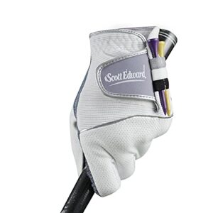 scott edward mens golf glove, no-slip, breathable, soft, washable, worn on left hand, dark blue palm (27- xx large)