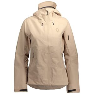scott women’s explorair 3l snow jacket (cream beige, small) 2022/23