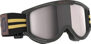 scott 89xi era mx offroad goggles black/beige w/silver chrome lens