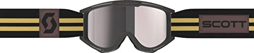 SCOTT 89XI Era MX Offroad Goggles Black/Beige w/Silver Chrome Lens