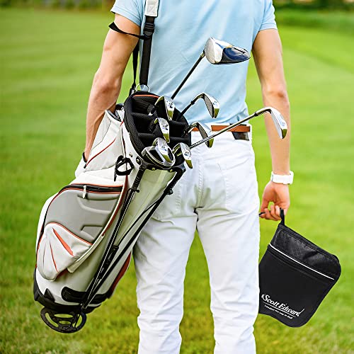 Scott Edward Golf Training Kit Bag, Multifunctional Golf Accessories Storage Bag with Golf Scorecard Cover, Golf Swing Aids Pro Power Band, Golf Wrist Brace for Golf Training