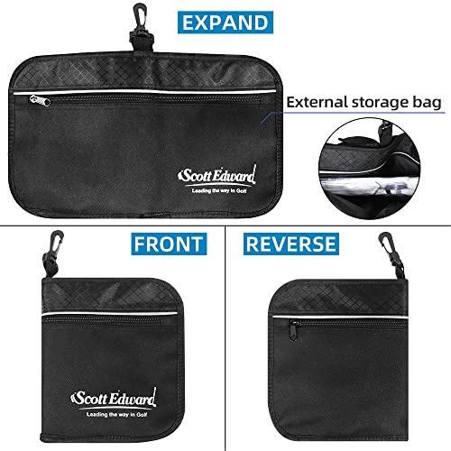 Scott Edward Golf Training Kit Bag, Multifunctional Golf Accessories Storage Bag with Golf Scorecard Cover, Golf Swing Aids Pro Power Band, Golf Wrist Brace for Golf Training