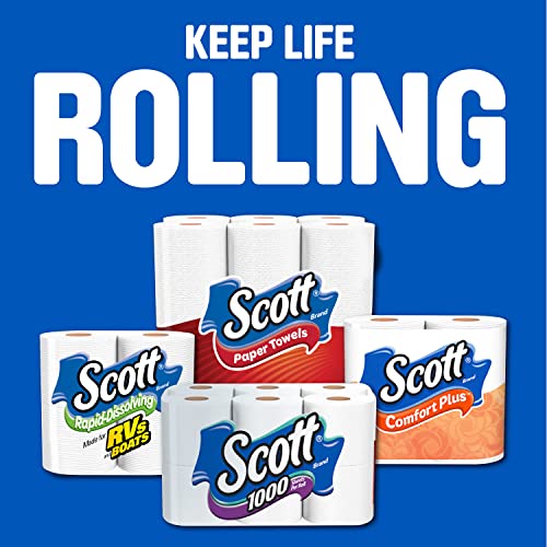 Scott 1000 Sheets Per Roll Toilet Paper, 4 Rolls, Bath Tissue