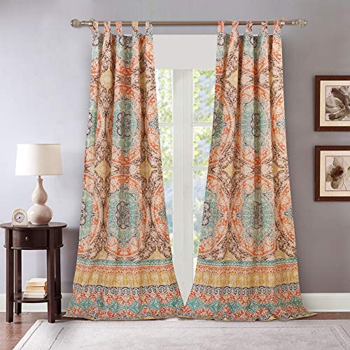 Barefoot Bungalow Olympia Curtain Panel Pair,Multi Color,GL-1706CWP