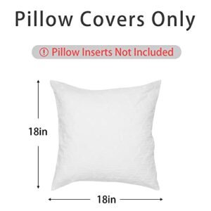 Eanpet Throw Pillow Covers Alphabet Decorative Pillow Cases ABC Letter Flowers Cushion Covers 18 x 18 Inch Square Pillow Protectors for Sofa Couch Bedroom Car Chair Home Decor (A)