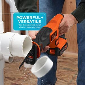 BLACK+DECKER 20V MAX* Cordless Reciprocating Saw Kit (BDCR20C)