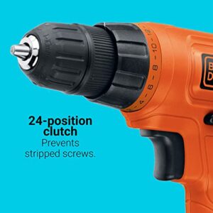 BLACK+DECKER 20V MAX* POWERECONNECT Cordless Drill/Driver + 30 pc. Kit (LD120VA)