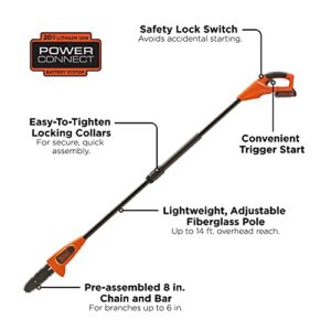 BLACK+DECKER 20V Max Pole Saw for Tree Trimming, Cordless, with Extension up to 14 ft., Bare Tool Only (LPP120B)