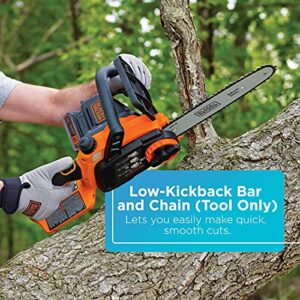 BLACK+DECKER 20V Max Cordless Chainsaw, 10-Inch, Tool Only (LCS1020B)