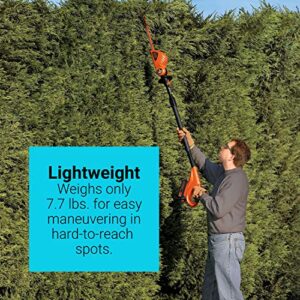 BLACK+DECKER 20V MAX* POWERCONNECT 18 in. Cordless Pole Hedge Trimmer, Tool Only (LPHT120B)