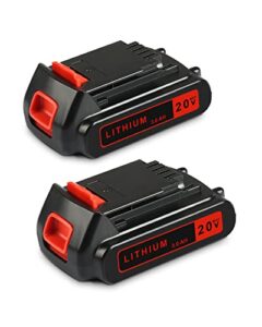 amityke 3.0ah replacement for black and decker 20v battery lbx20, compatible with 20v black and decker battery 20v max lbxr20 2packs